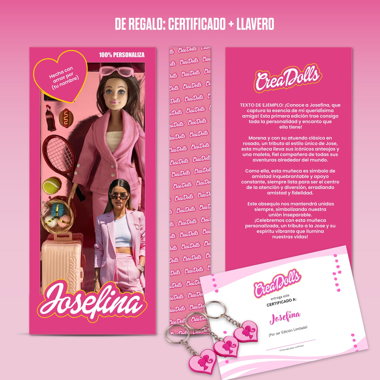 Creadolls Julio + Certificado + Llavero
